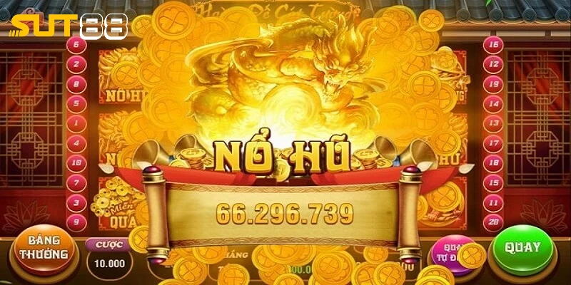 Giao diện trò chơi quay hũ SUT88 bắt mắt